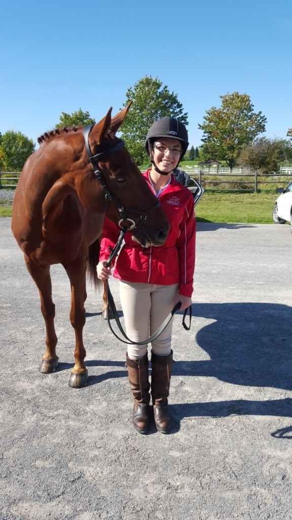 Jenna Mayhew and Kinsale (Kip) ready for their first Horse Inspection!