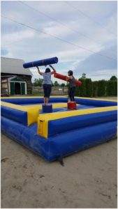 Megan and Nancy Jenner - It's a bouncy joust battle!