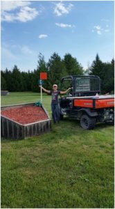 Megan Jenner got lots of use from the Topline Trailers RTV's donated for the week.