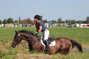 Kristina Toppari and Top Gun (Ash) Pre-Training Jr. at Stevens Creek HT.