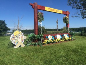 Jump #1 on the 2015 an Am Games Eventing Cross Country Course.