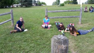 Pre-Entry and Entry Course walkers at Ottawa HT. l to r: Chelsea Arden, Michelle Caputo, Kenzi-Greer Mitchell, Taya and Kieryn Davison