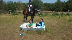 "Oh, Alexa Bresnahan & Grace Grandinetti, you really float my boat!" says Kenzi-Greer Mitchell & Top Gun at Touch a Rainbow Horse Trials