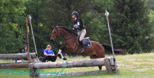 Leona Noble & Little Miss Snuggle Monster on the Pre-Entry Cross Country. Photo by: E.M.Richardson