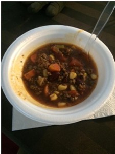 The delicious chili clinician and Registered Dietitian Heather MacKinnon brought for us!