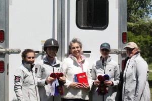 L to R: Megan Jenner, Jenna Mayhew, Elisa Mayhew, Kristin McLaren & Helen Richardson at Mountain Star Stable Silver Dressage Show, May 23, 2015 Photo by: Emma Richardson