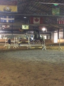 Emma Richardson and Sox working through the fun exercise in the arena this past week. The exercise worked on flying lead changes. 