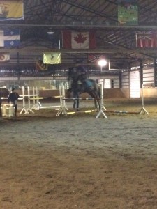 Kenzi and Ash working through the fun exercise in the arena this past week. The exercise worked on flying lead changes. 