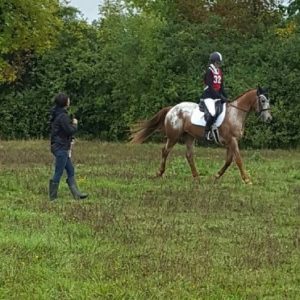 Coach Megan Jenner with Leona Noble riding Heimdall at Touch a Rainbow HT