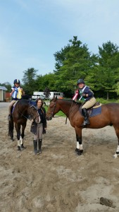 Tatum Nelson & Jag, Miranda Lepore, Zoe Richardson & Nike celebrating their successful day in the Upper Canada Derby Aug 29, 2015